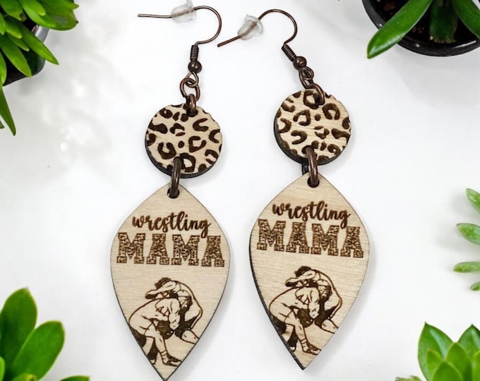 Wrestling Mama Earrings - Wrestling - Grappler
