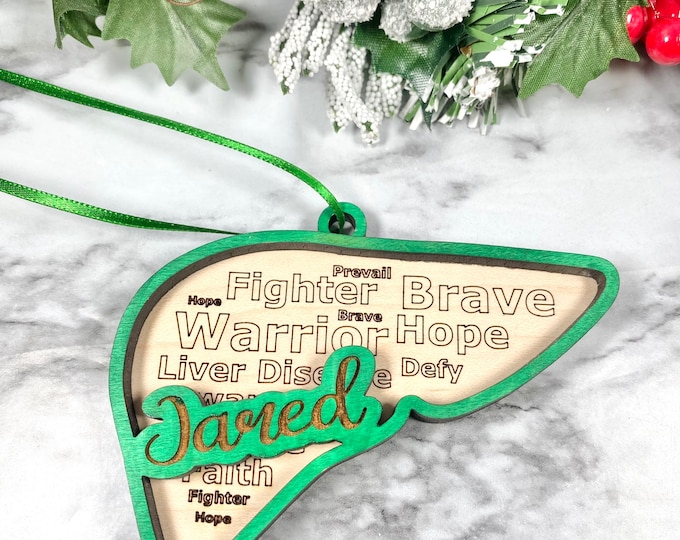 Anatomical Liver Warrior Christmas ornaments -  Liver Ornament - Liver Disease - Liver Transplant