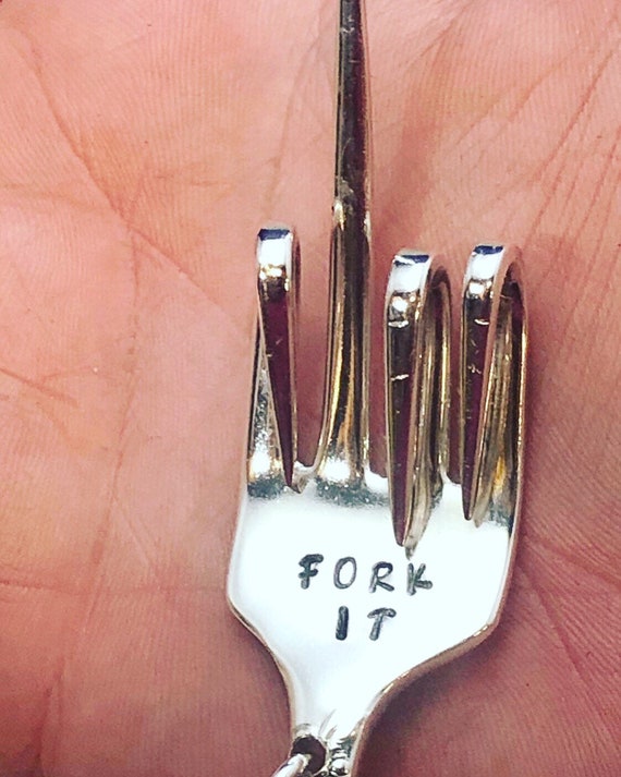 Fork It Funny Silverware Fork Keychain - Etsy