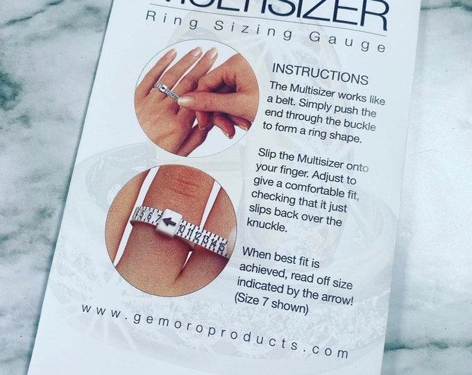 Ring Sizer - Plastic Multisizer Ring Size Guage