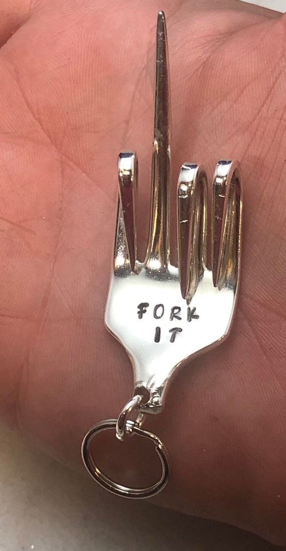 Fork It Funny Silverware Fork Keychain