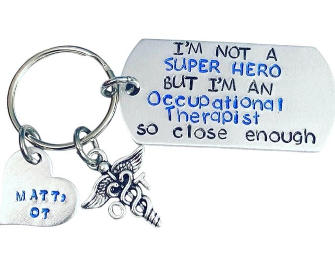 Occupational Therapist Keychain- OT superhero - OT Keychain