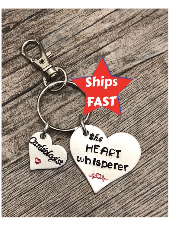 The Heart Whisperer - Cardiologist/Echo Tech/Cardiac Nurse - Personalized CHD awareness dr/nurse/tech keychain