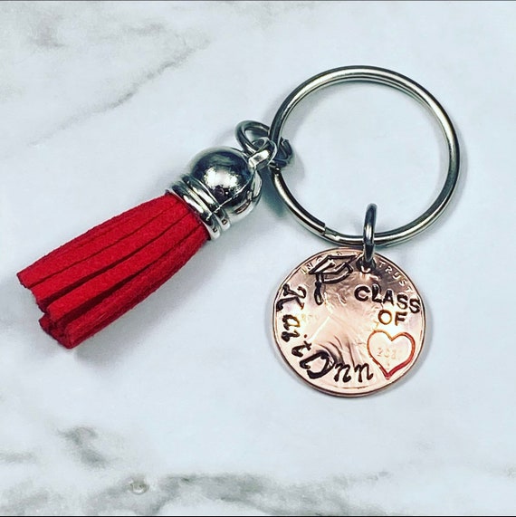 Personalized Graduation Class Of...Lucky Penny with choice of colored tassel - Graduation Gift - Custom Unique Graduation Present