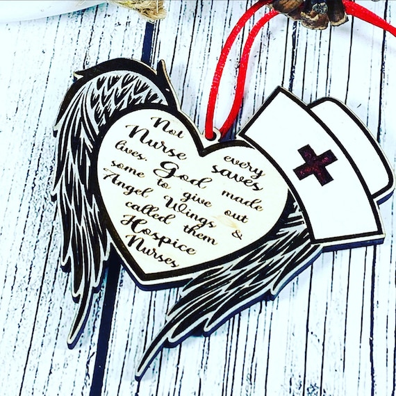 Hospice Nurse Ornament - Nurse Christmas Ornament - Some Nurses Hand Out Angel Wings - Nurse Ornament