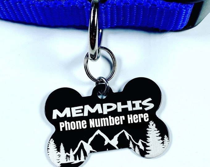 Mountain/Tree Dog Tag! Great for Dogs! Ships fast!!!!