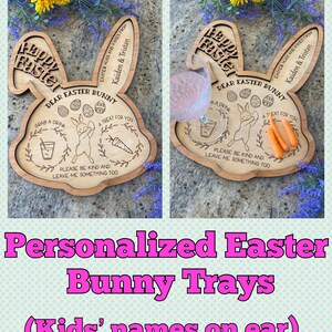 Personalized Easter Bunny Trays - Easter Bunny Decor - Easter - Easter Decorations - Easter Traditions - Serving Tray