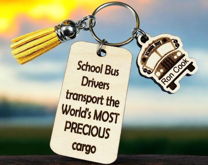 School Bus Driver Keychain - School Bus Driver Appreciation - Bus - Bus Driver Gift