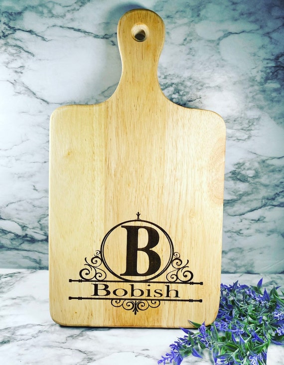 Personalized Cutting Board - Monogram Last Name Cutting- Housewarming- Wedding - Christmas- Mothers Day