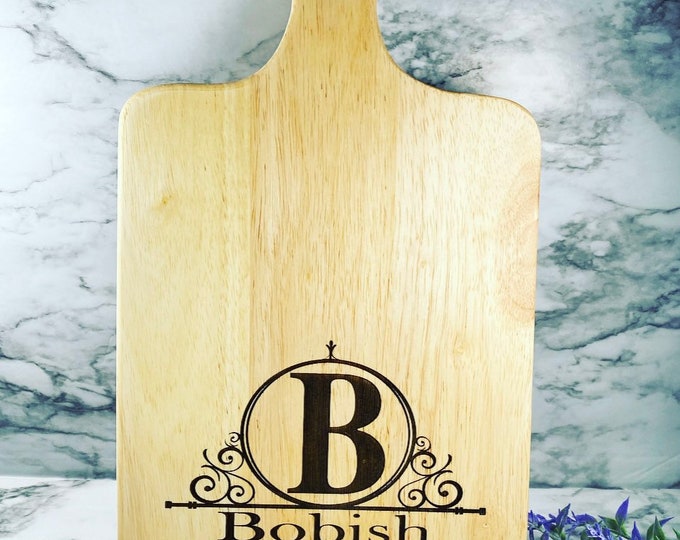Personalized Cutting Board - Monogram Last Name Cutting- Housewarming- Wedding - Christmas- Mothers Day