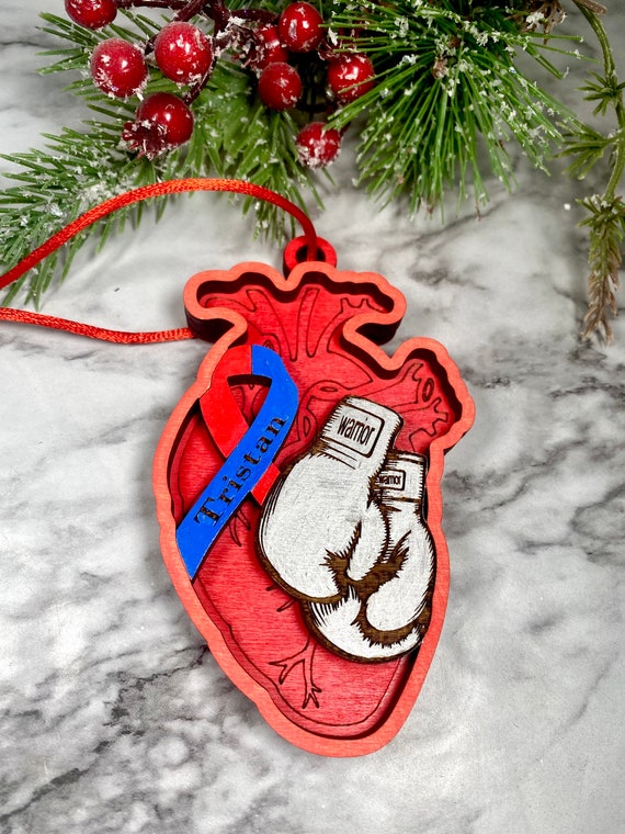 CHD ornament - Heart warrior ornamentAnatomical Heart Christmas ornaments - Cardiology -CHD ornament -