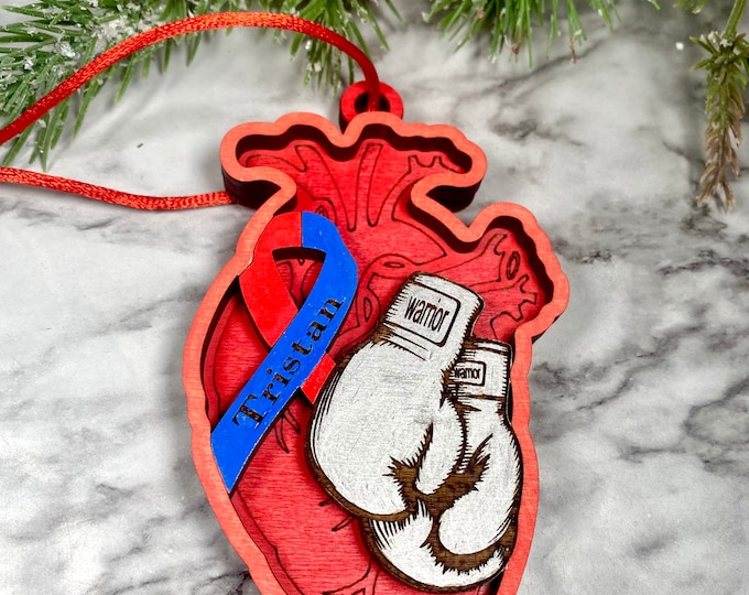 CHD ornament - Heart warrior ornamentAnatomical Heart Christmas ornaments - Cardiology -CHD ornament -