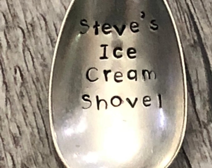 Custom Silver Plated Spoon!!! Can stamp any short message!!!!