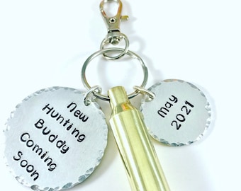 New Hunting Buddy Coming Soon! - Pregnancy Announcement Keychain