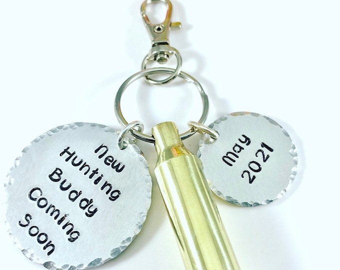 New Hunting Buddy Coming Soon! - Pregnancy Announcement Keychain