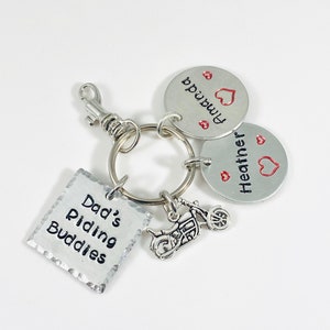 Personalized Keychain for Dad or Any other Name - Dad&#39;s Riding Buddies - Motorcycle Keychain