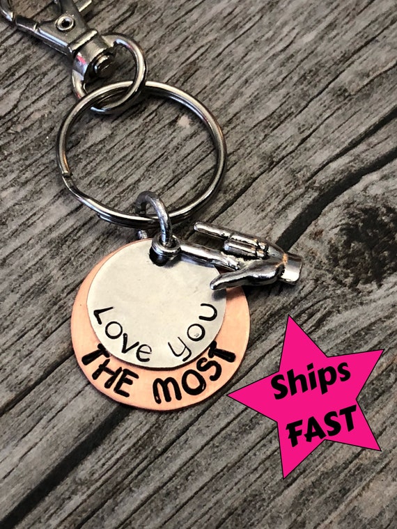 Love You The Most - Keychain - Anniversary/Valentines keychain