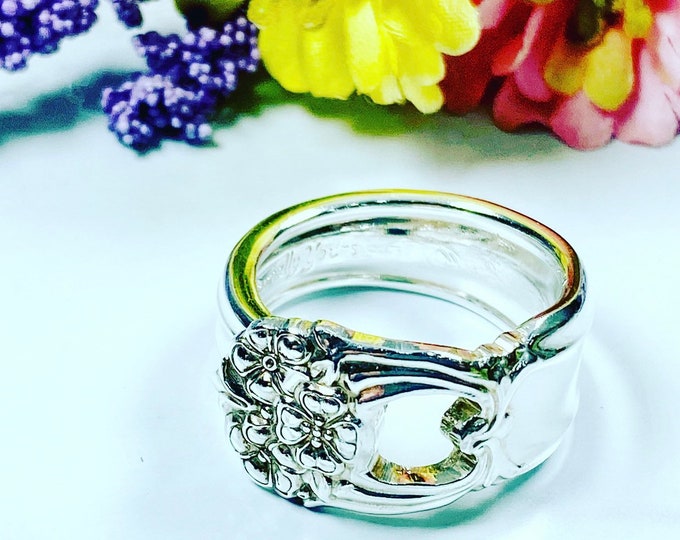 Eternally Yours  Ring - Floral Spoon Ring - Vintage 1941 Silverware Ring