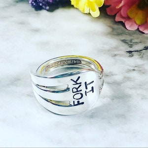 Funny Fork Ring - Fork It ring - Silverware Ring - Spoon Rings