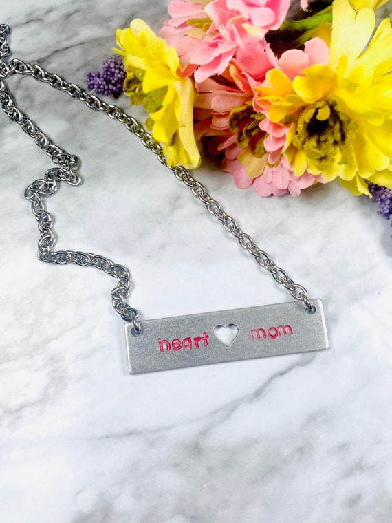 Heart Mom, personalized necklace!