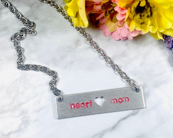 Heart Mom, personalized necklace!