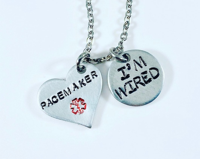 Medical ID necklace, Pacemaker necklace, custom medical ID necklace