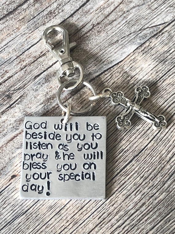 Baptism/First Communion/Comfirmation Keychain or Necklace