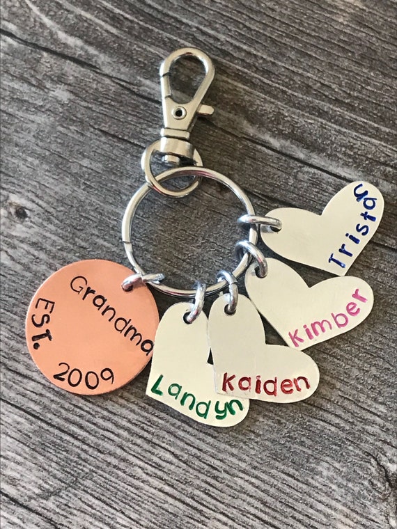 Grandma/Mom/Dad/etc Keychain with kids names