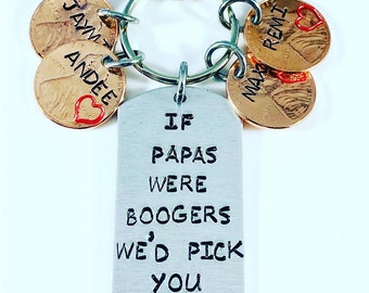 If (name) were boogers we’d pick you!  (can customize with any nam) Father’s Day/Mother's Day Keychain,