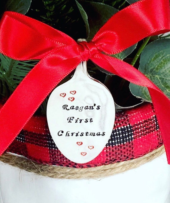 Vintage Spoon Christmas Ornament - Can be personalized with ANY words
