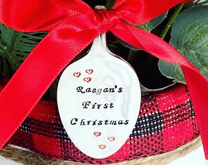 Vintage Spoon Christmas Ornament - Can be personalized with ANY words