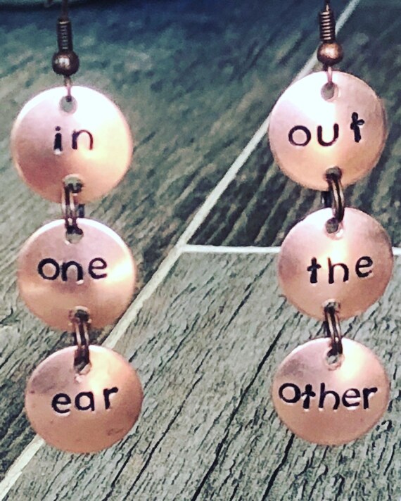 Orecchini Divertenti In Un Orecchio E Fuori L Altro Etsy