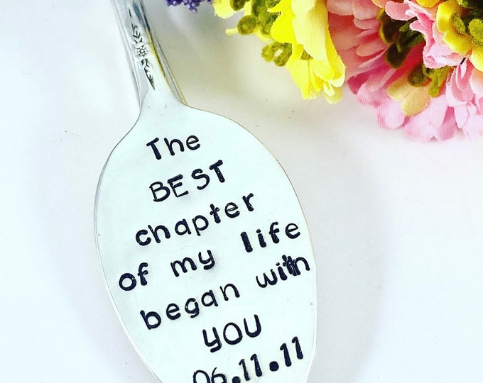 Anniversary Bookmark - Unique Anniversary Gift - Vintage spoon bookmark - Unique Bookmark - upcycled Silverware
