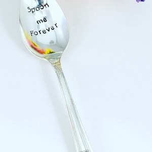 Spoon me Forever -  Anniversary/Valentines/Every Day hand stamped vintage fork