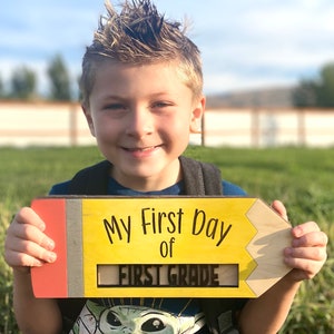 Back to School Sign - First/Last Day of School Sign - Interchangeable