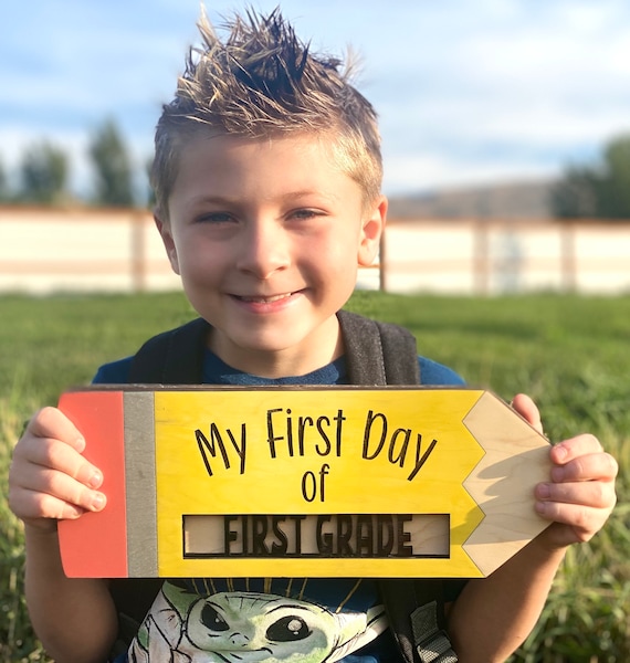 Back to School Sign - First/Last Day of School Sign - Interchangeable
