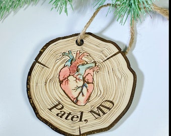 Anatomical Heart Christmas ornaments - Cardiology -CHD ornament - Can be Personalized