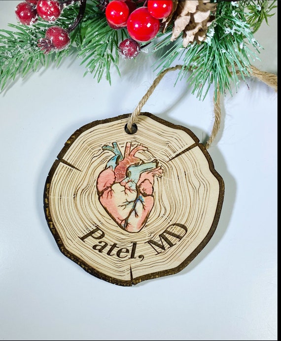 Anatomical Heart Christmas ornaments - Cardiology -CHD ornament - Can be Personalized