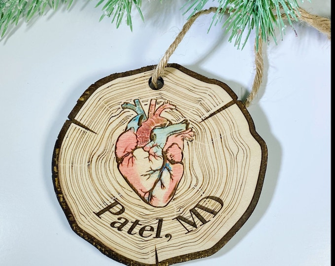Anatomical Heart Christmas ornaments - Cardiology -CHD ornament - Can be Personalized