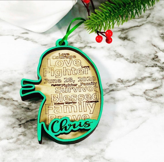 Anatomical Kidney Christmas ornaments -  -Kidney Ornament - Personalized!!!!