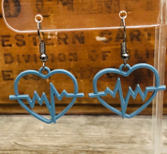 Adorable Heartbeat/Heart Earrings