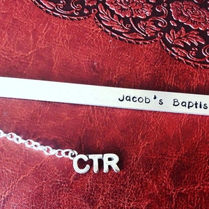 LDS Baptism Bookmark - Personalized Baptism Bookmark - Baptism gift - CTR