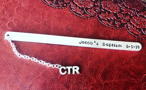 LDS Baptism Bookmark - Personalized Baptism Bookmark - Baptism gift - CTR