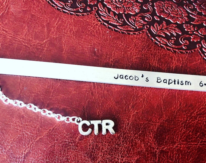 LDS Baptism Bookmark - Personalized Baptism Bookmark - Baptism gift - CTR