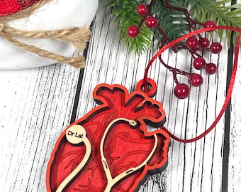 Anatomical Heart Christmas ornaments - Cardiology -Cardiologist ornament