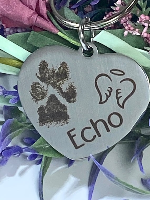 Memorial Thumbprint or Pawprint Keychain