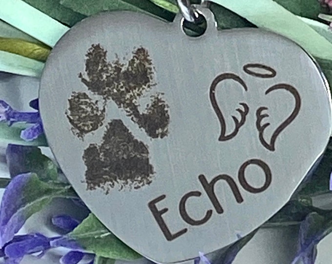 Memorial Thumbprint or Pawprint Keychain