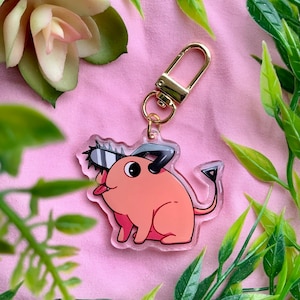 Chainsaw Dog Keychain - Anime Acrylic Keychain