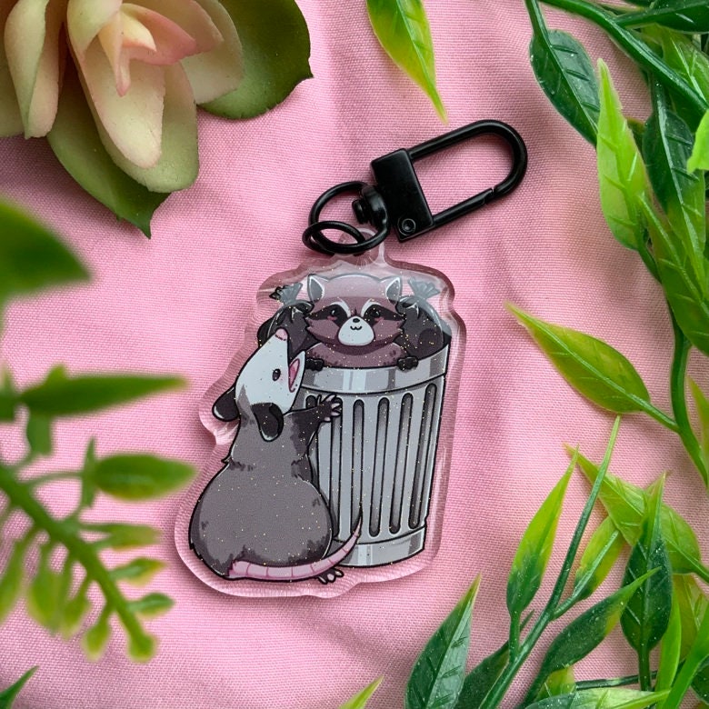 Trash Pals Keychain - Possum & Racoon Acrylic Keychain