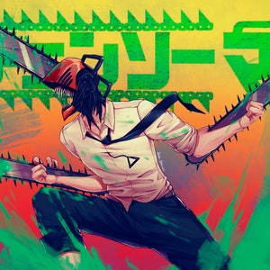 CSM Manga Inspired Illustration/Art Print